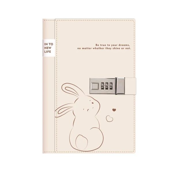 Journal intime lapin mignon à code