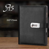 Journal intime classeur réutilisable noir