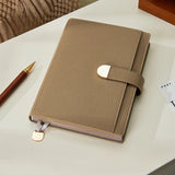 Carnet intime moderne beige porte stylo