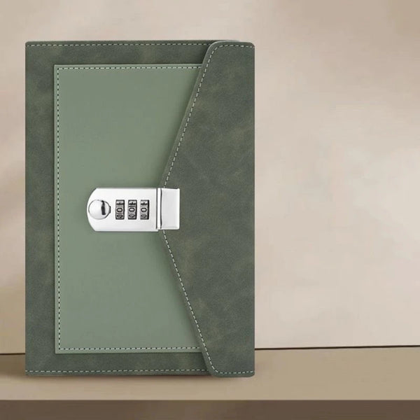 Journal intime noir lisse chic