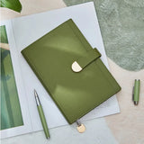 Carnet intime moderne beige porte stylo