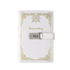 Journal intime vintage blanc et doré